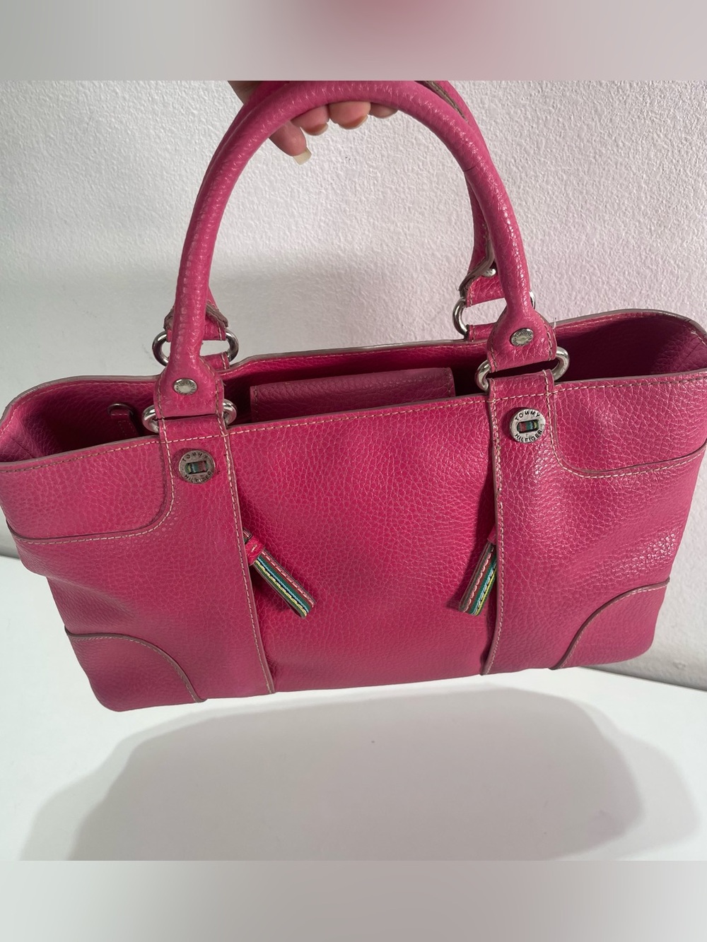 Vintage Y2K Tommy Hilfiger Hot Pink Shoulder Bag Purse Coquette Preppy Chic